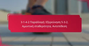 Read more about the article 3-1-4-2 Παραλλαγή: Εξερεύνηση 5-3-2, Αμυντική σταθερότητα, Αντεπίθεση