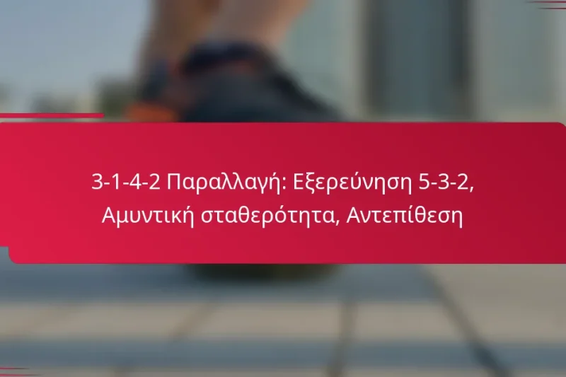 3-1-4-2 Παραλλαγή: Εξερεύνηση 5-3-2, Αμυντική σταθερότητα, Αντεπίθεση