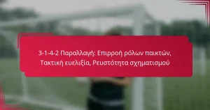 Read more about the article 3-1-4-2 Παραλλαγή: Επιρροή ρόλων παικτών, Τακτική ευελιξία, Ρευστότητα σχηματισμού