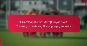 Read more about the article 3-1-4-2 Παραλλαγή: Μετάβαση σε 3-4-3, Τακτικές επιπτώσεις, Προσαρμογές παικτών
