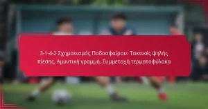 Read more about the article 3-1-4-2 Σχηματισμός Ποδοσφαίρου: Τακτικές ψηλής πίεσης, Αμυντική γραμμή, Συμμετοχή τερματοφύλακα