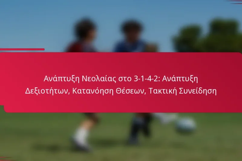Ανάπτυξη Νεολαίας στο 3-1-4-2: Ανάπτυξη Δεξιοτήτων, Κατανόηση Θέσεων, Τακτική Συνείδηση