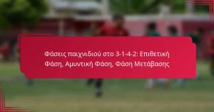 Read more about the article Φάσεις παιχνιδιού στο 3-1-4-2: Επιθετική Φάση, Αμυντική Φάση, Φάση Μετάβασης