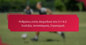 Read more about the article Ρυθμίσεις εντός παιχνιδιού στο 3-1-4-2: Ευελιξία, Ανταπόκριση, Στρατηγική