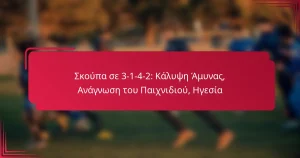 Read more about the article Σκούπα σε 3-1-4-2: Κάλυψη Άμυνας, Ανάγνωση του Παιχνιδιού, Ηγεσία