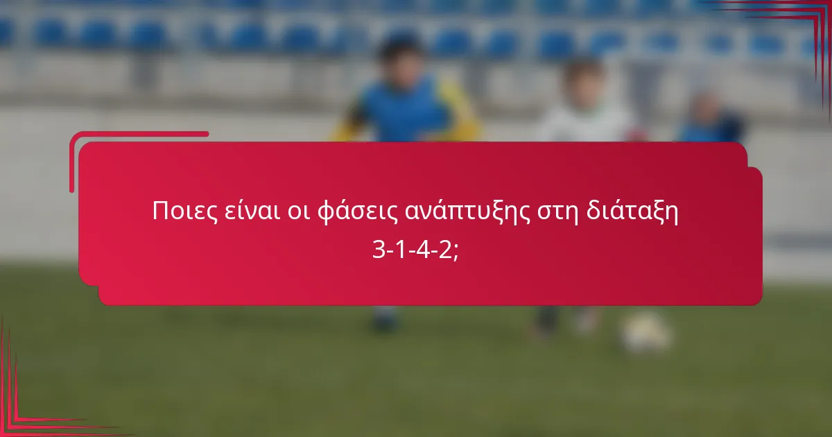 Ποιες είναι οι φάσεις ανάπτυξης στη διάταξη 3-1-4-2;