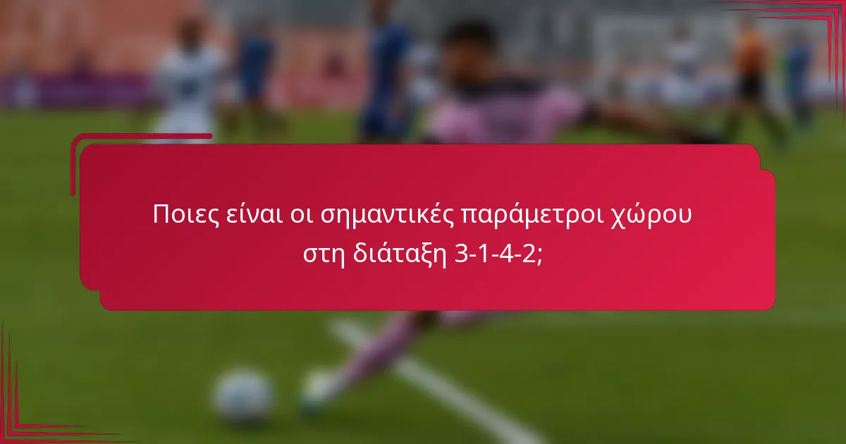 Ποιες είναι οι σημαντικές παράμετροι χώρου στη διάταξη 3-1-4-2;